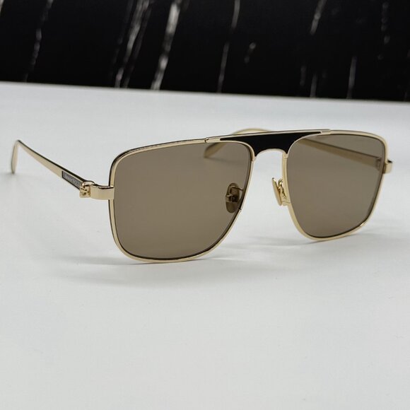NEW ALEXANDER MCQUEEN AM0200S 002 PILOT FRAME SUNGLASSES Alexander McQueen - Picture 9 of 12